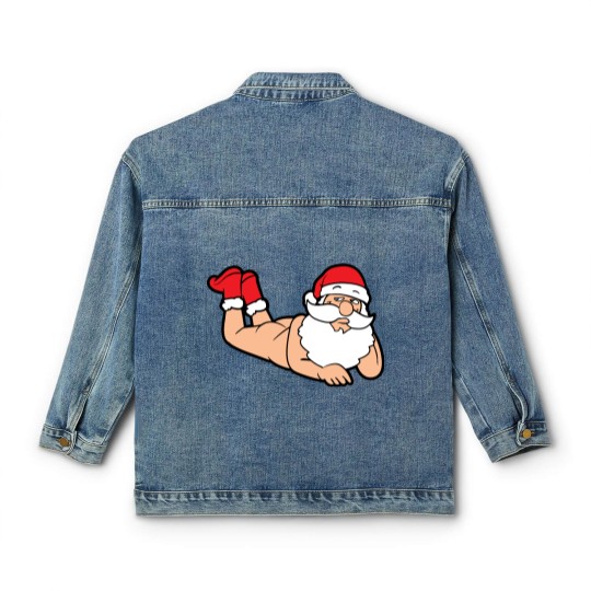 Discover Funny Sexy Santa Claus Xmas Merry Christmas Winter Classic Women's Denim Jackets