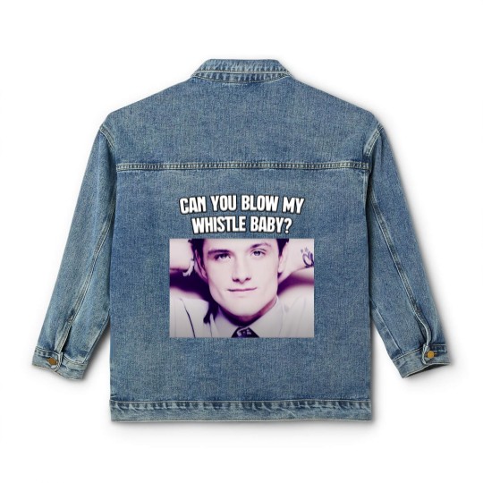 Discover Can You Blow My Whistle Baby Josh Hutcherson TikTok Meme Classic Women's Denim Jackets