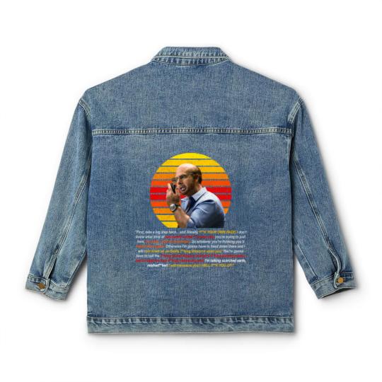 Discover Tom Cruise as Les Grossman from Tropic Thunder - Curse filled Rant Classic Women's Denim Jackets