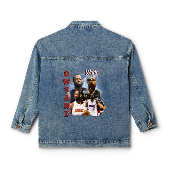 Discover Dwyane Wade Vintage Classic Women's Denim Jackets, Vintage 90s Graphic Style Dwyane Wade Classic Women's Denim Jackets
