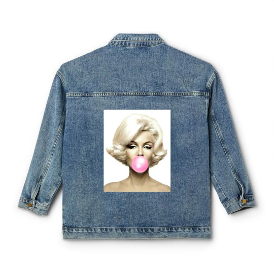 Discover Pink Marilyn Monroe Bubble Gum Classic Women's Denim Jackets Classic Women's Denim Jackets