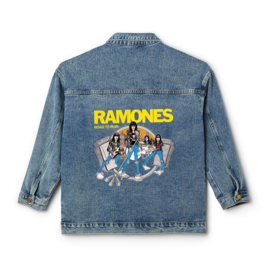Discover Ramones RoadTo Ruin Hypebeast Rock Band Vintage Design Classic Women's Denim Jackets