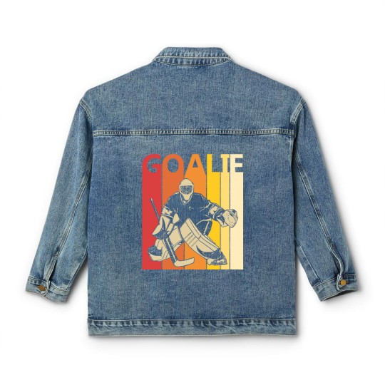 Discover Hockey Goalie T- Classic Women's Denim Jackets Vintage Hockey Goalie T- Classic Women's Denim Jackets Classic Women's Denim Jackets