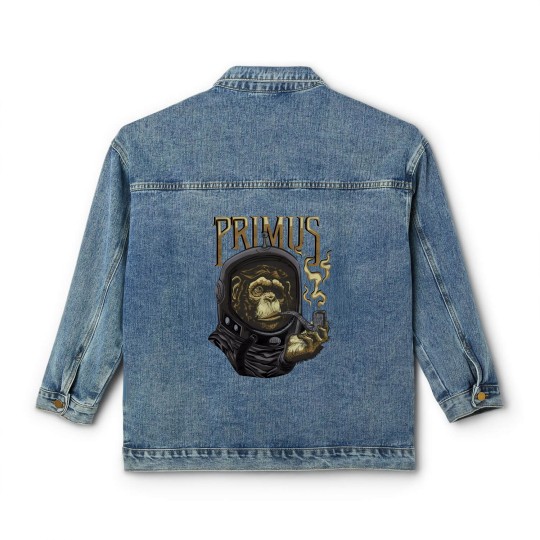 Discover Primus Monkey Metal Rock Band Vox Vintage Classic Women's Denim Jackets