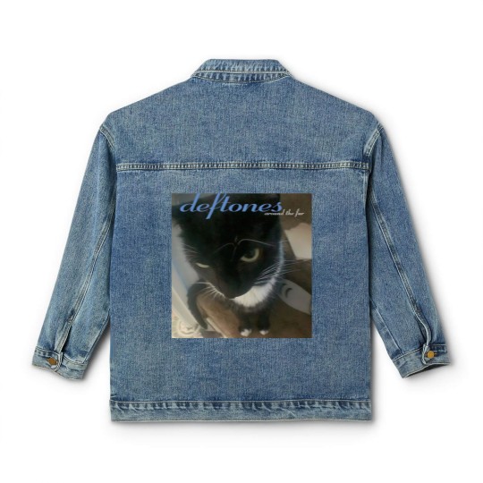 Discover Deftone Classic Women's Denim Jackets Deftone Cat Meme Classic Women's Denim Jackets Cattones Gift For Them