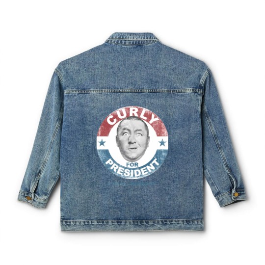 Discover Three Stooges Curly for President Classic Women's Denim Jackets