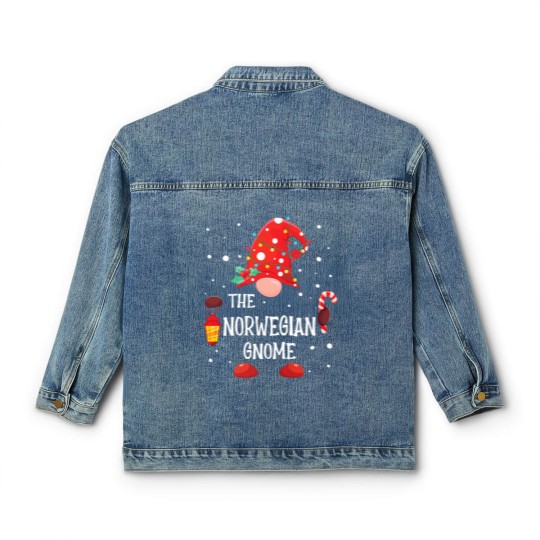 Discover The Norwegian Gnome Matching Family Christmas Gnom Classic Women's Denim Jackets