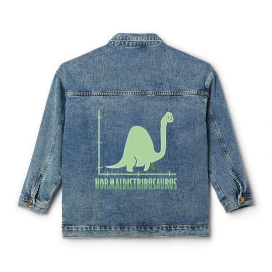 Discover Dinosaur Math Normal Distribution Mathematician Classic Women's Denim Jackets
