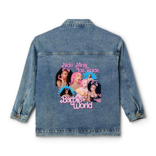 Discover Nicki Minaj x Ice Spice Barbie World Vintage Classic Women's Denim Jackets