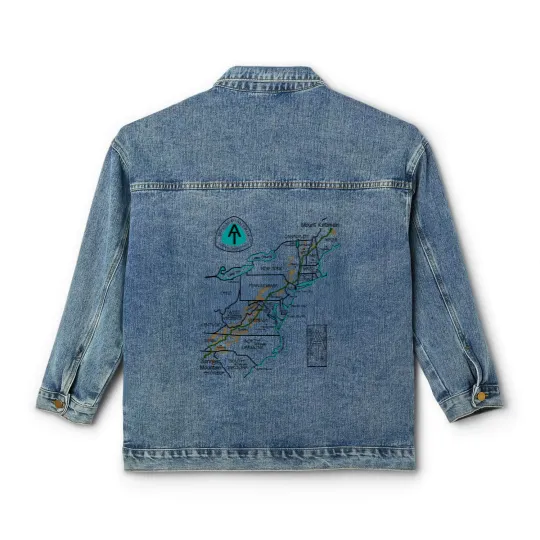 Discover Appalachian National Scenic Trail Map AT Map Classic Women's Denim Jackets