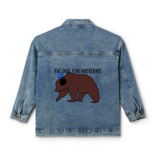 Discover Fat dog for midterms Classic Women's Denim Jackets