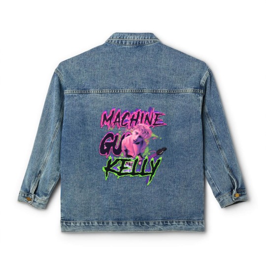 Discover MGK Classic Women's Denim Jackets, MGK Merch Classic Women's Denim Jackets, Machine Gunn Kelly Fan gift, Rap Classic Women's Denim Jackets,
