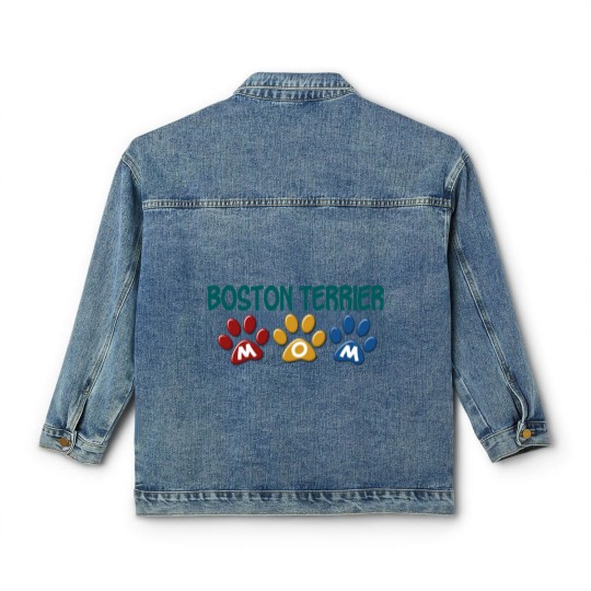 Discover BOSTON TERRIER MOM Paw Print 1 Classic Women's Denim Jackets