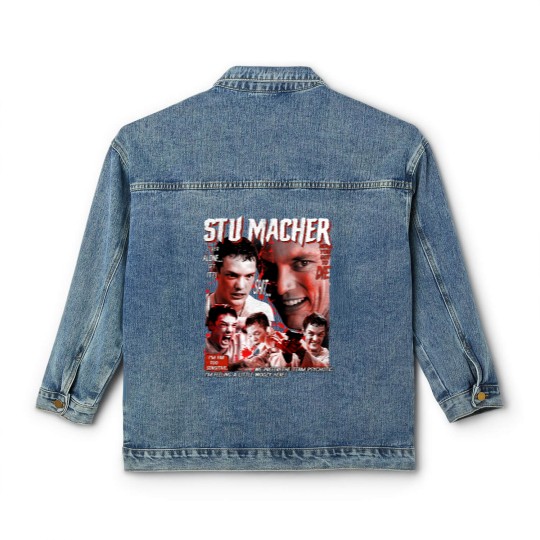 Discover Stuart Stu Macher Scream Movie Halloween Classic Women's Denim Jackets, Vintage Horror Movie Classic Women's Denim Jackets