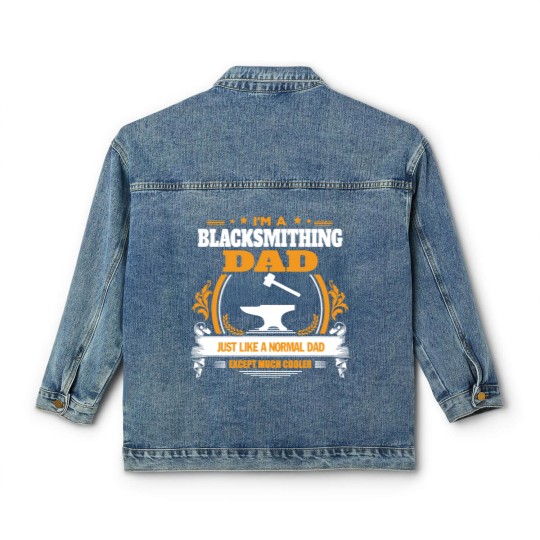 Discover Blacksmithing Dad Classic Women's Denim Jackets Classic Women's Denim Jackets