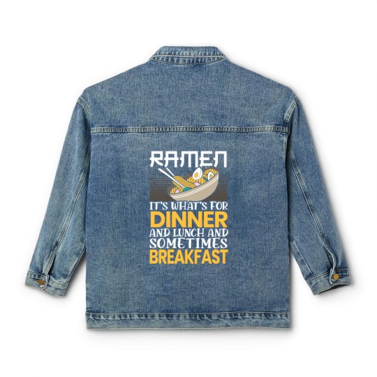 Discover Ramen Japanese Noodle Soup Eater Food Lover Foodie Classic Women's Denim Jackets