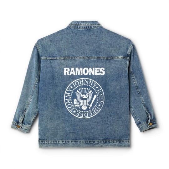 Discover RAMONES Presidential Seal Distressed Logo GRAY/white Classic Women's Denim Jackets New S-5XL