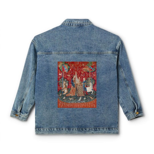 Discover Lady and Unicorn Medieval Tapestry Classic Women's Denim Jackets
