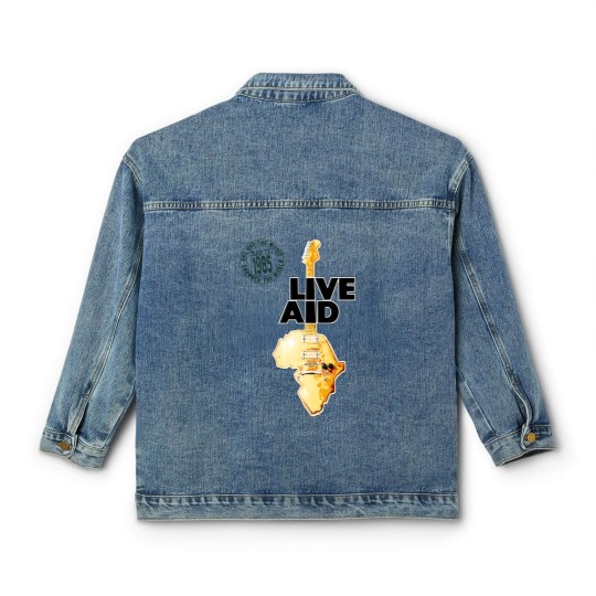 Discover Live Aid Concert Music Gig Event Live 1985 Wembley 80s Classic Women's Denim Jackets