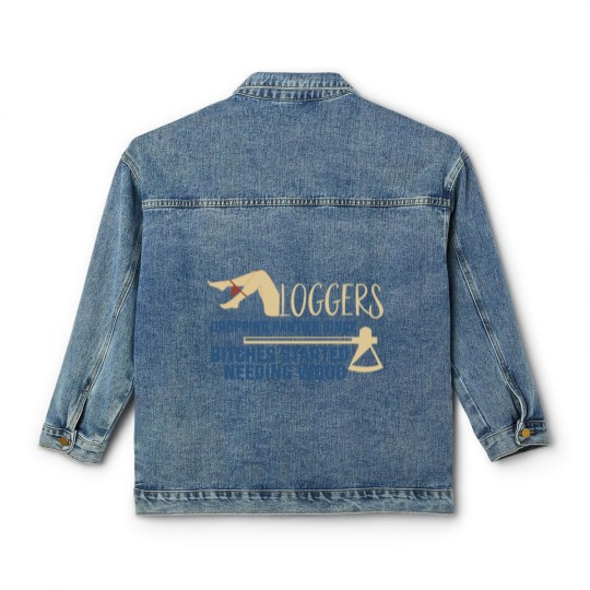 Discover Logging Needing Wood Funny Logger Classic Women's Denim Jackets