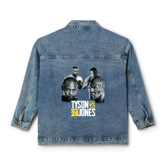 Discover Mike Tyson vs Roy Jones JR. Classic Women's Denim Jackets Boxing Legends Super Fight Men's Classic Women's Denim Jackets New