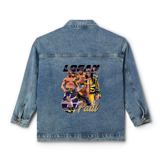 Discover Vintage 90s Graphic Style Logan Paul Classic Women's Denim Jackets, Logan Paul Vintage Classic Women's Denim Jackets Professional Wrestler Gift