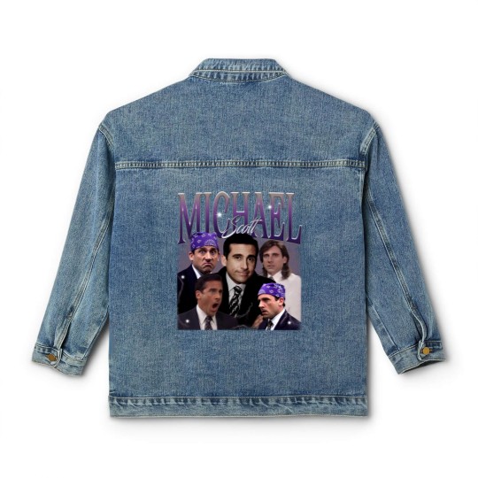 Discover Retro Michael Scott Classic Women's Denim Jackets, Limited Michael Scott Vintage Classic Women's Denim Jackets, Michael Scott Gift