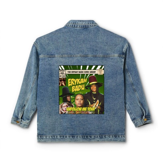 Discover Erykah Badu Comic Classic Women's Denim Jackets, Erykah Badu Bootleg Classic Women's Denim Jackets, Erykah Badu Classic Women's Denim Jackets