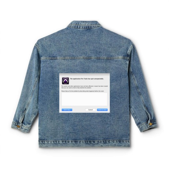 Discover Pro Tools has Quit Unexpectedly Merchandise Classic Women's Denim Jackets