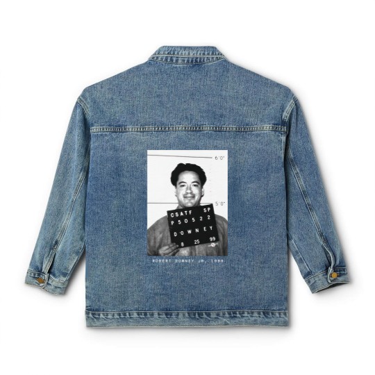 Discover Robert Downey Jr. 1999 Actor Mugshot Classic Women's Denim Jackets