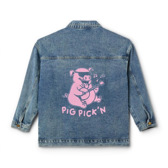 Discover Pig Playing Banjo Classic Women's Denim Jackets Bluegrass Classic Women's Denim Jackets Pig Pickin Classic Women's Denim Jackets BBQ Classic Women's Denim Jackets Classic Women's Denim Jackets