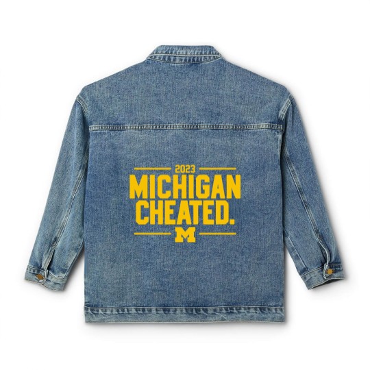 Discover Michigan Cheated College Football Fan Classic Women's Denim Jackets