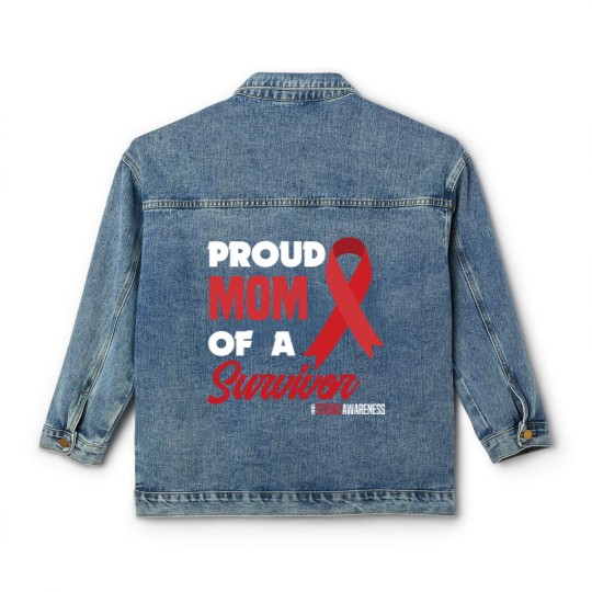 Discover Proud Mom Of A Survivor Stroke Awareness Classic Women's Denim Jackets
