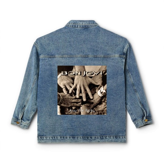 Discover bon jovi keep the faith Classic Women's Denim Jackets
