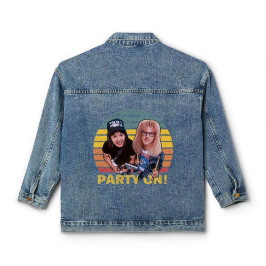 Discover Wayne's World Retro Vintage Classic Women's Denim Jackets, Party On Vintage Classic Women's Denim Jackets