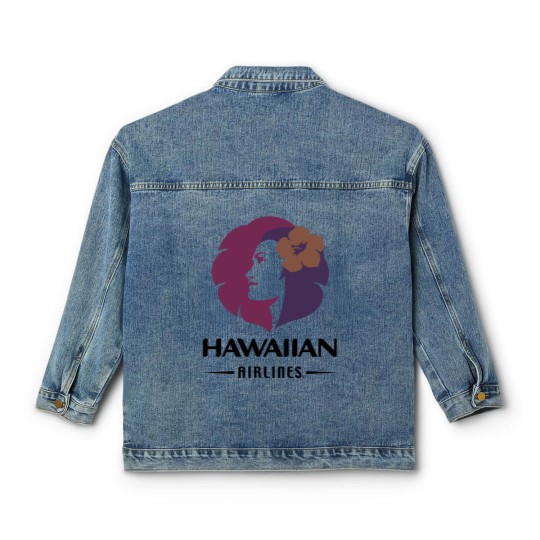 Discover Hawaiian Airlines Vintage Hawaii Camping Classic Women's Denim Jackets