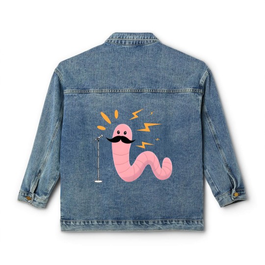 Discover Worm with a Mustache, Vanderpump Rules, Scandoval, Pump Rules, VPR, Sandoval Classic Women's Denim Jackets, Funny Classic Women's Denim Jackets