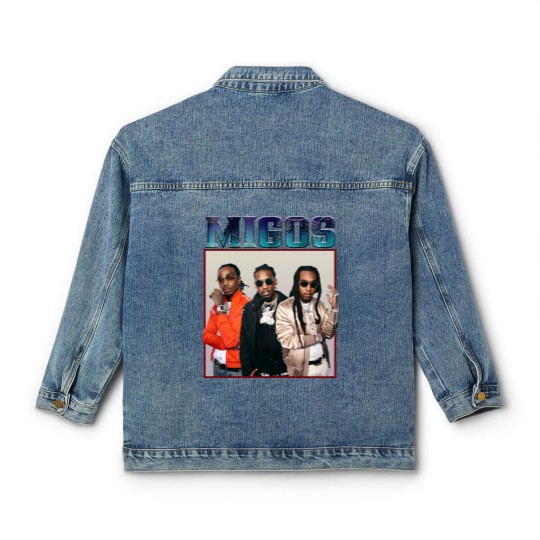 Discover Migos Vintage Raptee Classic Women's Denim Jackets - Migos Classic Women's Denim Jackets, Migos Tour, Takeoff Classic Women's Denim Jackets, Music Classic Women's Denim Jackets, Gift for Fan