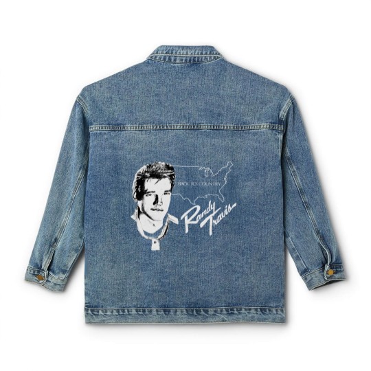 Discover Randy Travis Back to Country 80s Tour Size Medium Classic Women's Denim Jackets