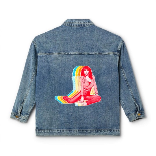 Discover Kate Bush / Retro Rainbow Aesthetic Design - Kate Bush - Classic Women's Denim Jackets