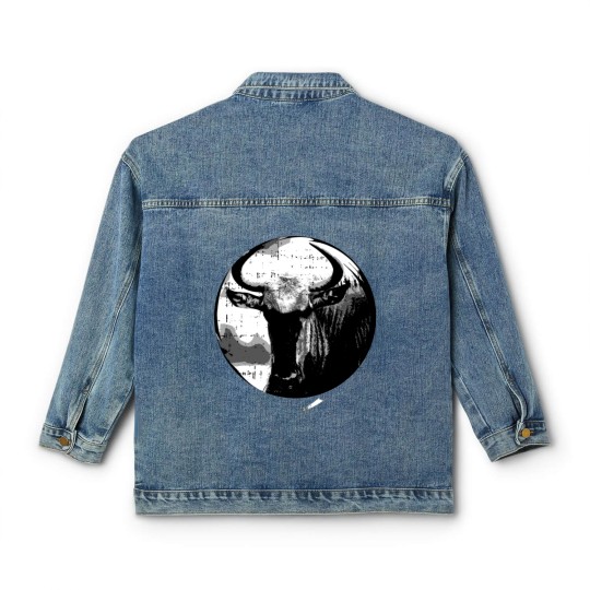 Discover Wildebeest GNU Wildlife Animal Safari Antelope Classic Women's Denim Jackets