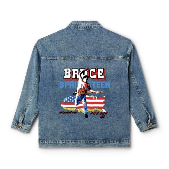 Discover Bruce Springsteen Bon In The Usa Classic Women's Denim Jackets, Vintage Bruce Springsteen Concert S-5Xl