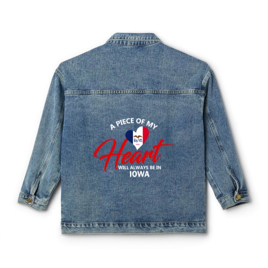 Discover A Piece Of My Heart Will Always Be In Iowa Classic Women's Denim Jackets