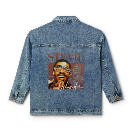 Discover Stevie Wonder Vintage Unisex Classic Women's Denim Jackets stevie wonder Classic Women's Denim Jackets