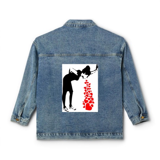 Discover Lovesick Street Art By Banksy - Street Art Work Graffiti - Artwork Design For Women Men Kids Poste Classic Women's Denim Jackets