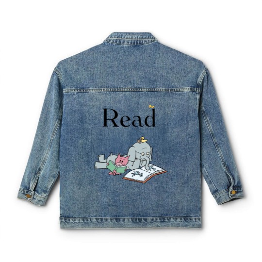 Discover It's A Good Day To Read Book - Elephant And Piggie Comic - Classic Women's Denim Jackets