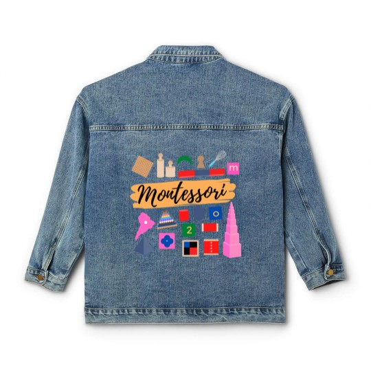 Discover Montessori materials gift for Montessori teacher or Montessori mom Classic Women's Denim Jackets