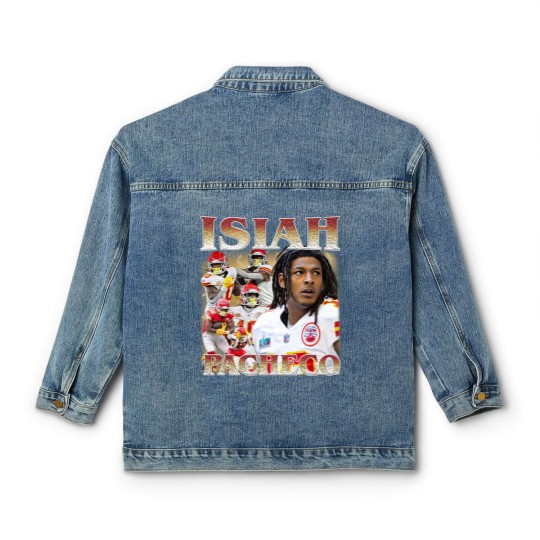 Discover Vintage Isiah Pacheco Vintage 90's Style Classic Women's Denim Jackets
