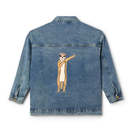 Discover Meerkat Dabbing Dabbin Dabb Dance Gift & Present Classic Women's Denim Jackets