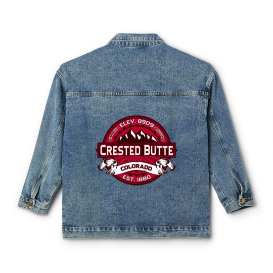 Discover Crested Butte Logo Classic Women's Denim Jackets